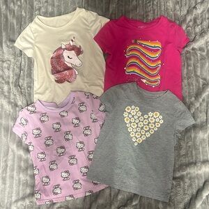 Lot of 4 girls graphic tees size 6/7